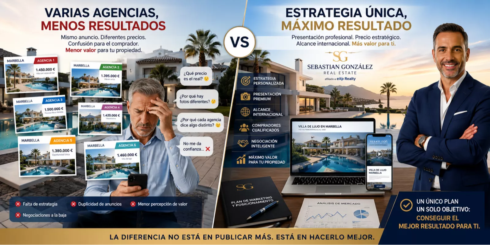 Exclusiva vs vender con varias agencias: ¿qué deja más dinero al propietario?